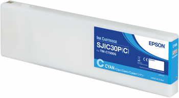 Epson Epson SJIC30P(C): Ink cartridge for ColorWorks C7500G (Cyan) | C33S020640 - Printers & Ink - Lebanon