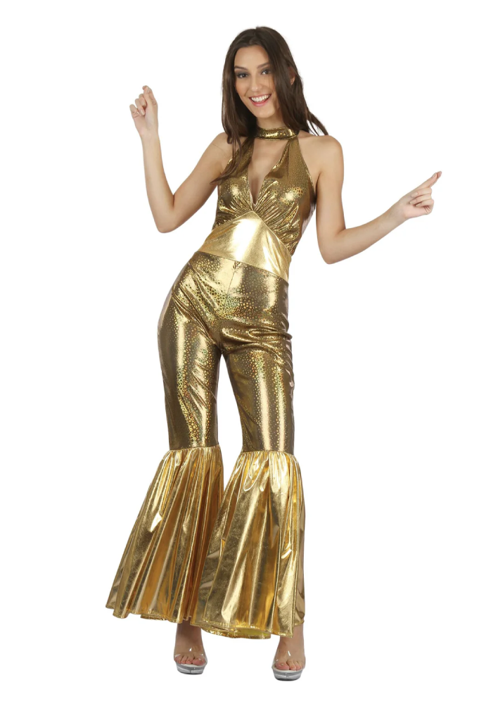 Women’s Gold Disco Costume (Jumpsuit) | 093260 - Toys & Games - Lebanon