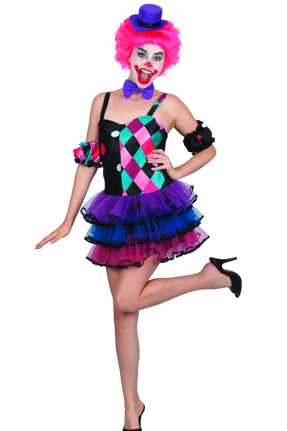 Clown Costume (Dress, Armbands, Bow Choker & Headpiece) | 093505 - Toys & Games - Lebanon