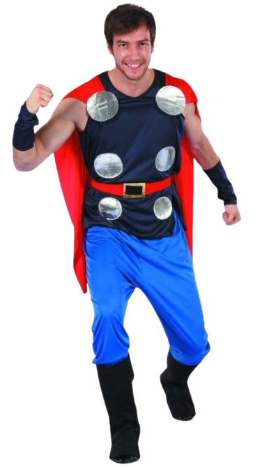 Marvel Thor Costume (Shirt with Cape, Pants, Belt, Headband & Boot Covers) | 99747 - Toys & Games - Lebanon