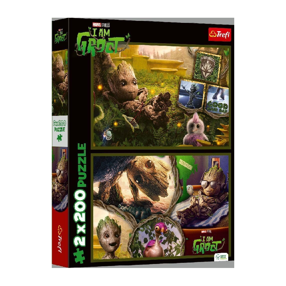 Trefl Trefl 2-in-1 Marvel Guardians of The Galaxy: I Am Groot Puzzle - 200 Pcs | 13315 - Toys & Games - Lebanon