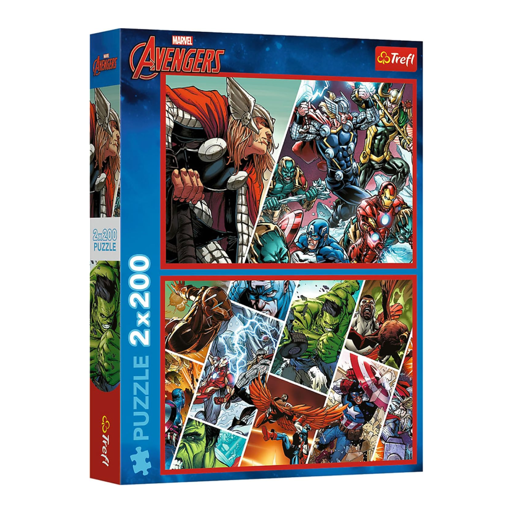Trefl Trefl 2-in-1 Marvel The Avengers: Defender of the World Puzzle - 200 Pcs | 13318 - Toys & Games - Lebanon