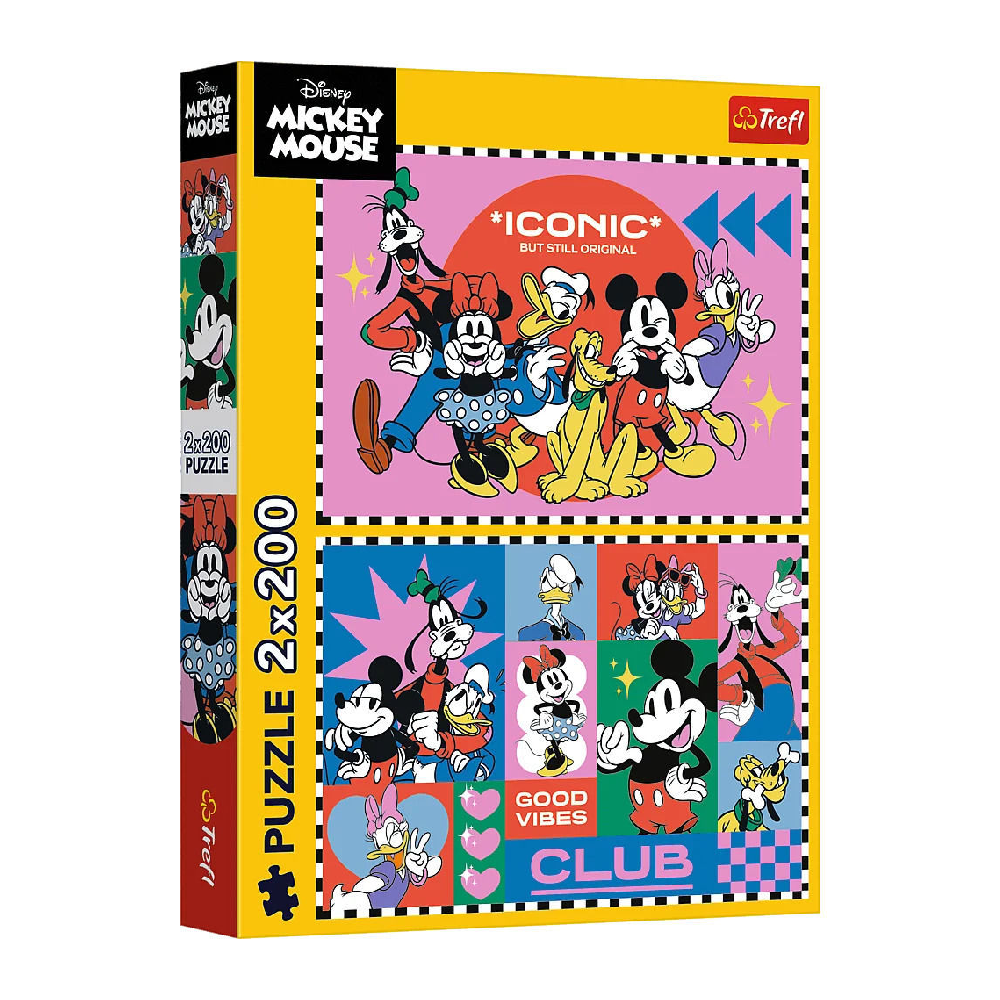 Trefl Trefl 2-in-1 Mickey Time with Friends Puzzle - 200 Pcs | 13319 - Toys & Games - Lebanon