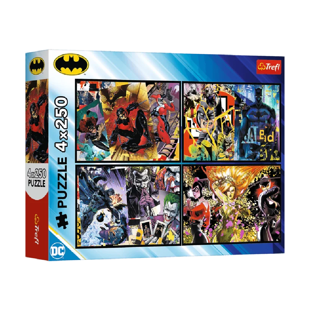 Trefl Trefl 4-in-1 Batman in Action Series Puzzle - 250 Pcs | 13310 - Toys & Games - Lebanon
