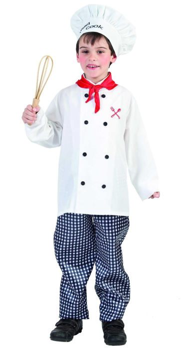 Chef Costume for Boys (Shirt, Pants, Scarf, Hat) – Medium Size | 881288 - Toys & Games - Lebanon