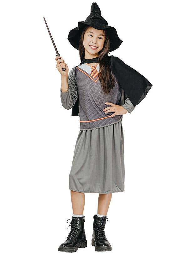 School Witch Girls Costume (Shirt, Skirt, Cape, Hat) - Large Size | 091839 - Toys & Games - Lebanon