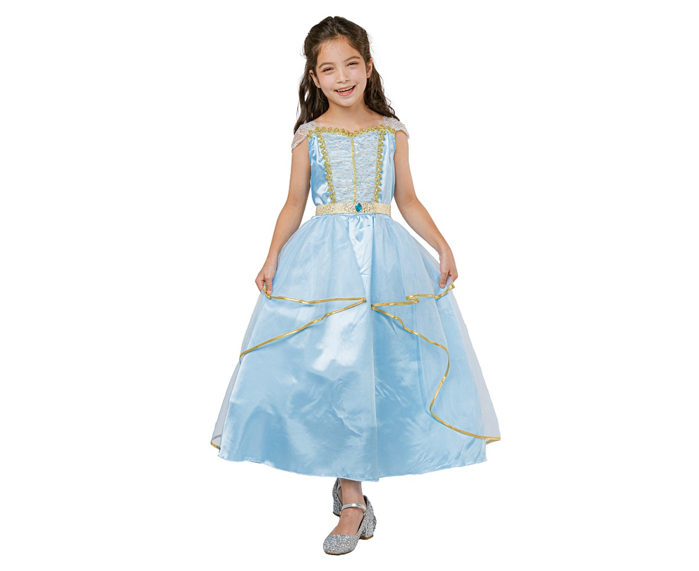 Blue Princess Costume (Dress, Belt) - Small Size | 091935 - Toys & Games - Lebanon