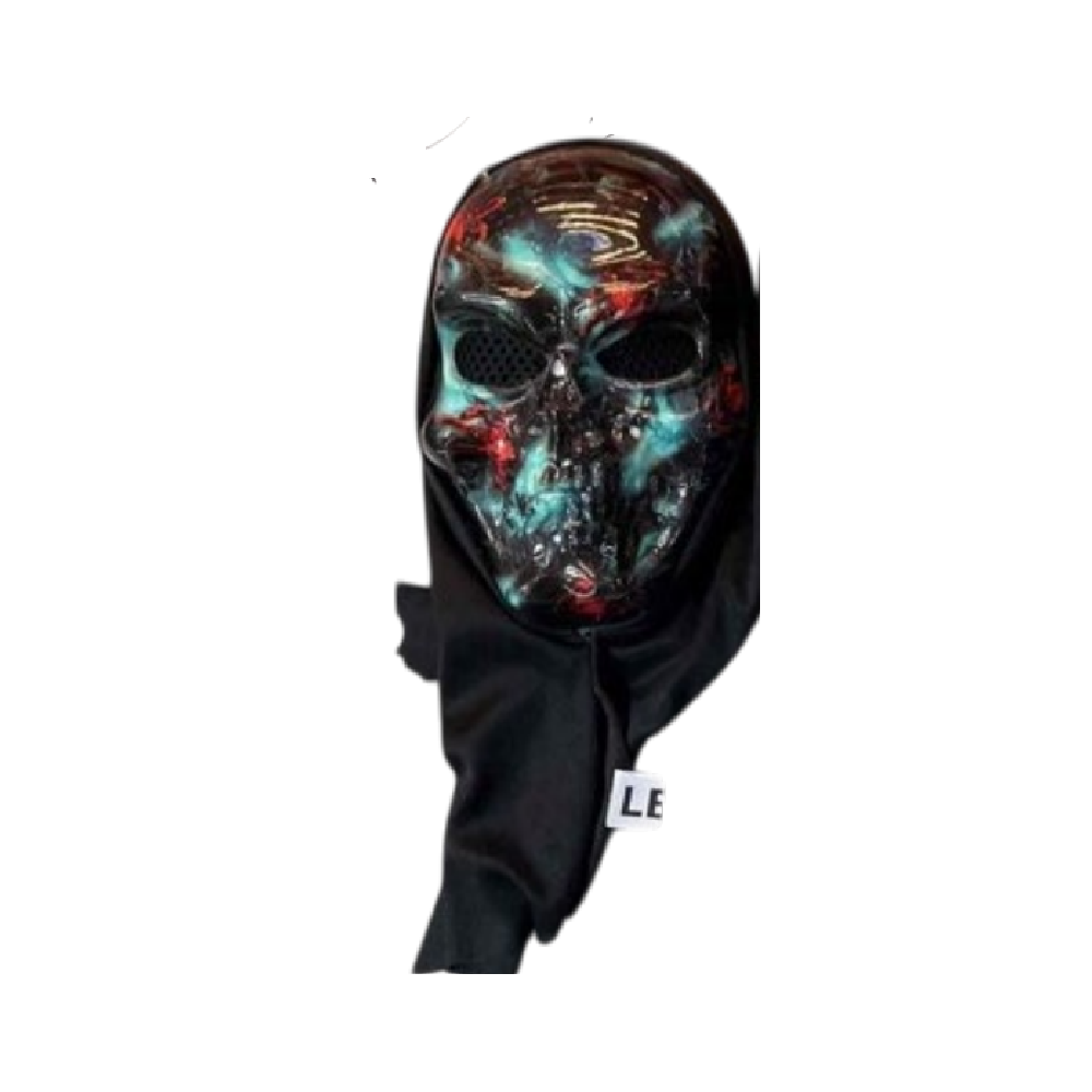Halloween Scary Skeleton Face Mask - Black/Blue | AL4094 - Home & Kitchen - Lebanon