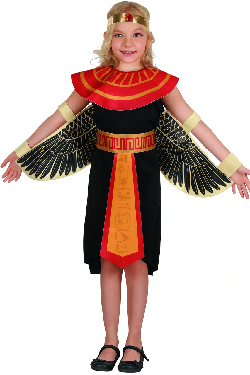 Egyptian Queen Costume (Dress, Belt, Collar, Wings, Headpiece) - Medium Size | 091253XL - Toys & Games - Lebanon