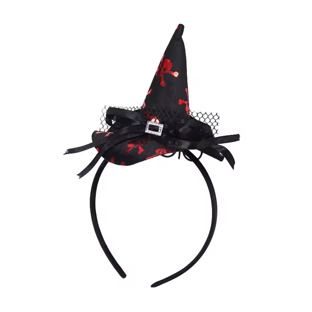 Halloween Witch Cap Headband - Black/Red | AL639-12 - Home & Kitchen - Lebanon