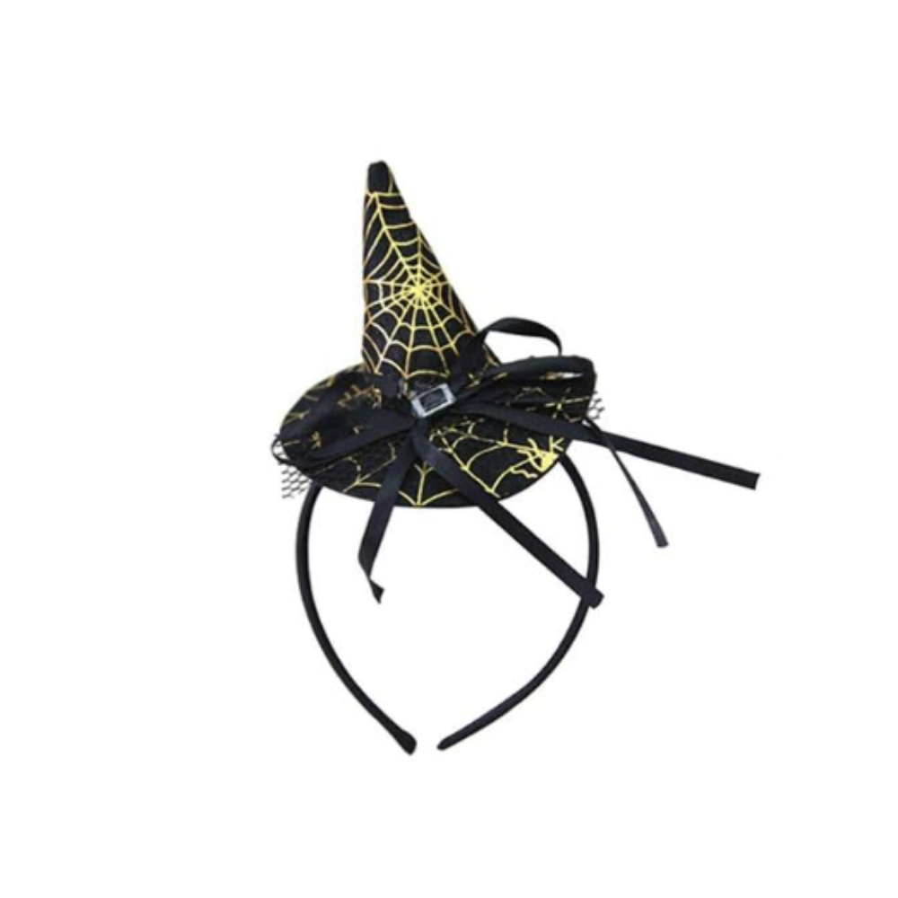 Halloween Witch Cap Headband - Black/Yellow | AL639-12 - Home & Kitchen - Lebanon