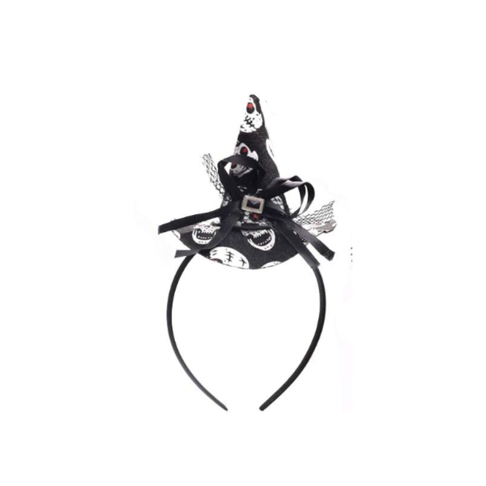 Halloween Witch Cap Headband - Black/White | AL639-12 - Home & Kitchen - Lebanon
