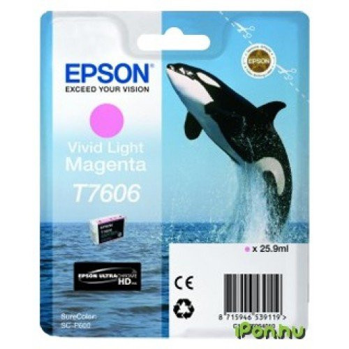 Epson Epson Ultrachrome® HD, Killer Whale, Singlepack, 26 ml Vivid Light Magenta | T76064010 - Printers & Ink - Lebanon