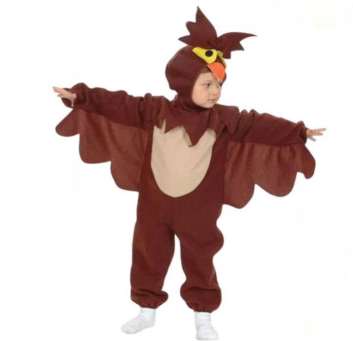 Brown Owl Costume (Jumpsuit with Wings and Hood) - INFANT (80-92CM) | 092182 - Toys & Games - Lebanon