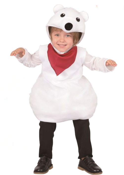 White Bear Costume (Jumpsuit, Hood) - TODDLER (92-104CM) | 092595 - Toys & Games - Lebanon