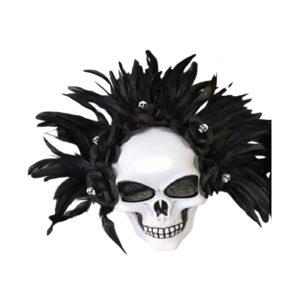 Halloween Skull Mask With Hair | AL2645 - Home & Kitchen - Lebanon