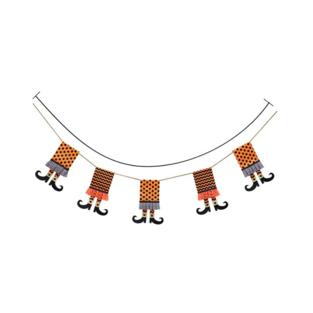 Halloween Decoration Witch Boot Banner - 2m Long | AL639-22 - Home & Kitchen - Lebanon