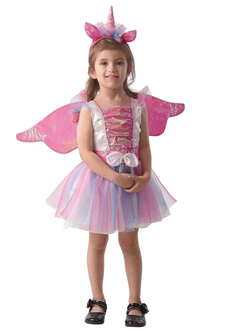  Unicorn Princess Costume (Dress, Headpiece, Wings) - TODDLER (92-104CM) | 092693 - Toys & Games - Lebanon