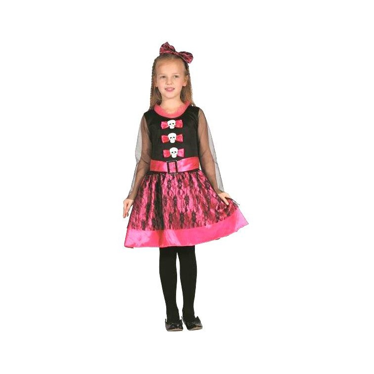 Skeleton Girl Costume (Dress, Headpiece) - Small Size (110-120 cm) | 98823 - Toys & Games - Lebanon