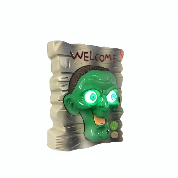 Halloween Animated Zombie Face Welcome Banner | DS2082/84 - Home & Kitchen - Lebanon