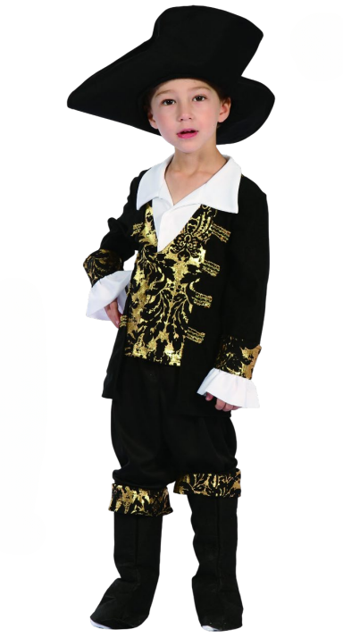Pirate Captain Costume (Pant, Top, Boot Covers, Hat) - TODDLER (92-104CM) | 92430 - Toys & Games - Lebanon