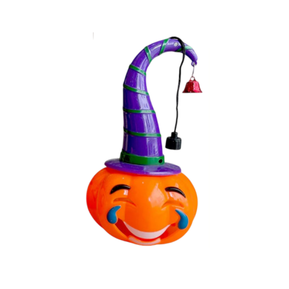 Halloween Laughing Pumpkin Lantern with Witch Hat & Bell | AL2632 - Home & Kitchen - Lebanon