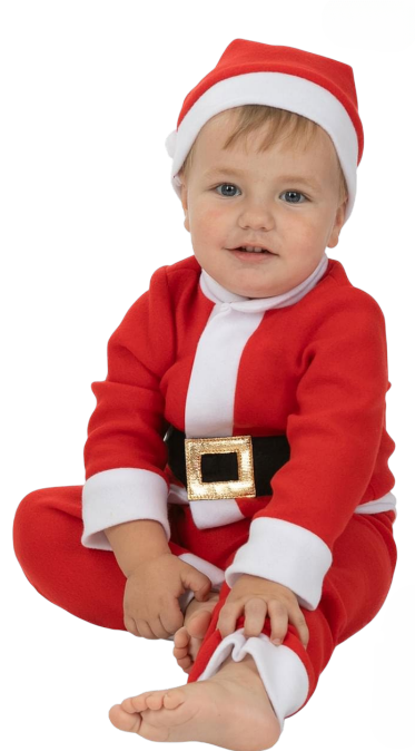 Santa Claus Baby Costume (Shirt, Pants, Belt, Hat) - Infant (80-92CM) | SA009-15 - Toys & Games - Lebanon