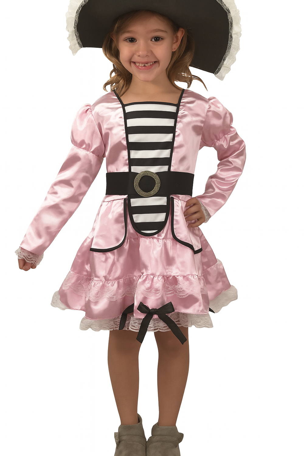 Pirate Costume (Dress, Hat, Belt) - Small Size (110-120 cm) | LK004-22 - Toys & Games - Lebanon