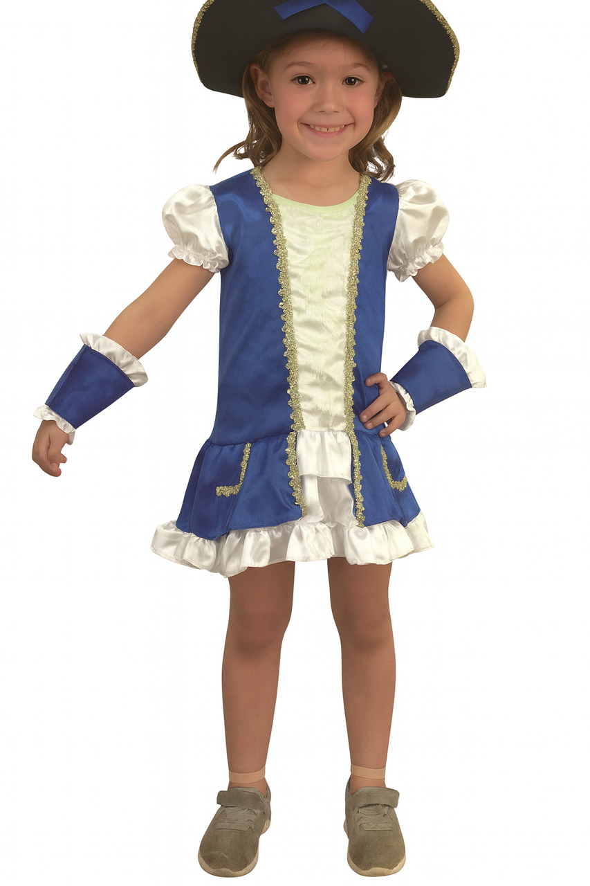 Pirate Costume (Dress, Hat, Belt, Glovelets) - Large Size (130-140 cm) | LK016-20 - Toys & Games - Lebanon