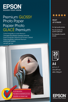 Epson Epson Premium Glossy Photo Paper, DIN A4, 255g/m², 20 Sheets | C13S041287 - Other - Lebanon