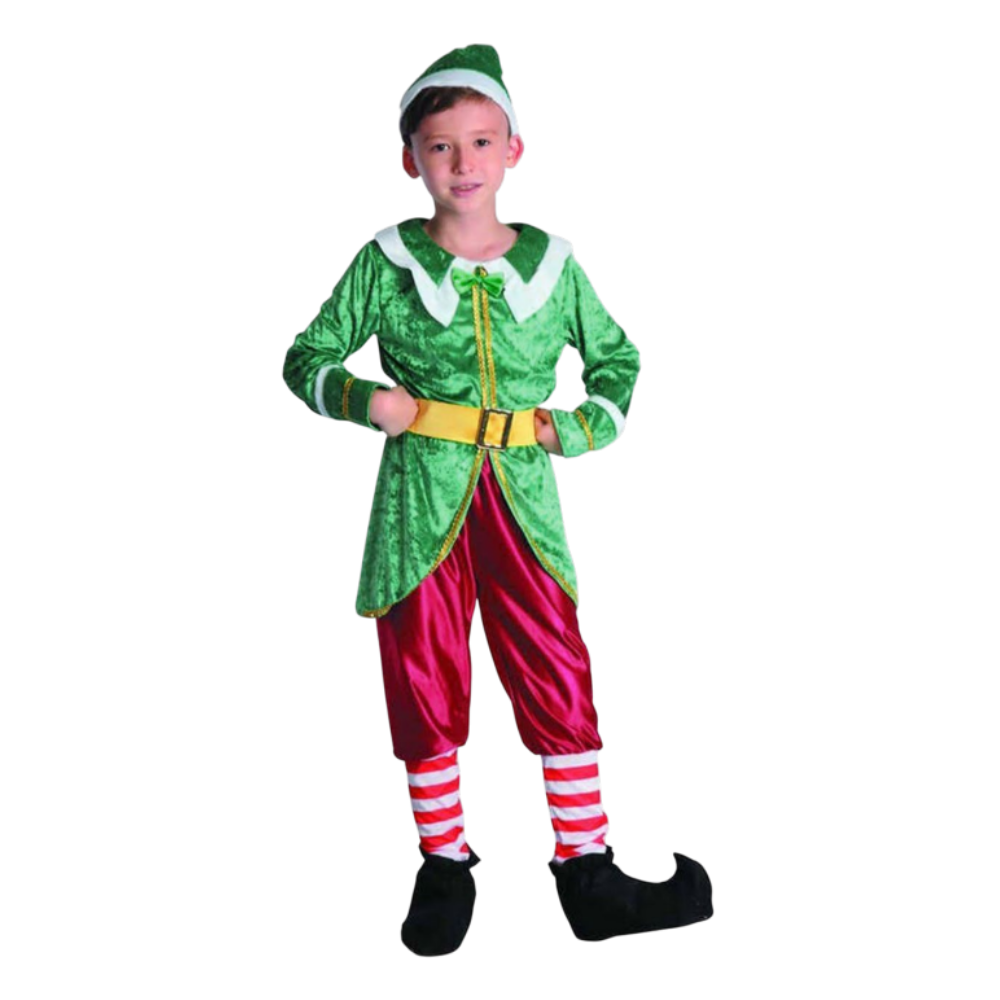 Elf Costume (Top, Pants, Belt, Hat) - Medium Size (120-130cm) | 091352 - Toys & Games - Lebanon