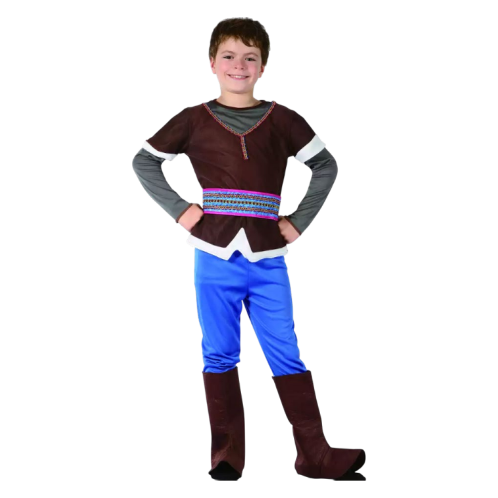 Hunter Costume (T-shirt, Pants, Belt, and Boot Cover) - Small Size (110-120cm) | 98652 - Toys & Games - Lebanon