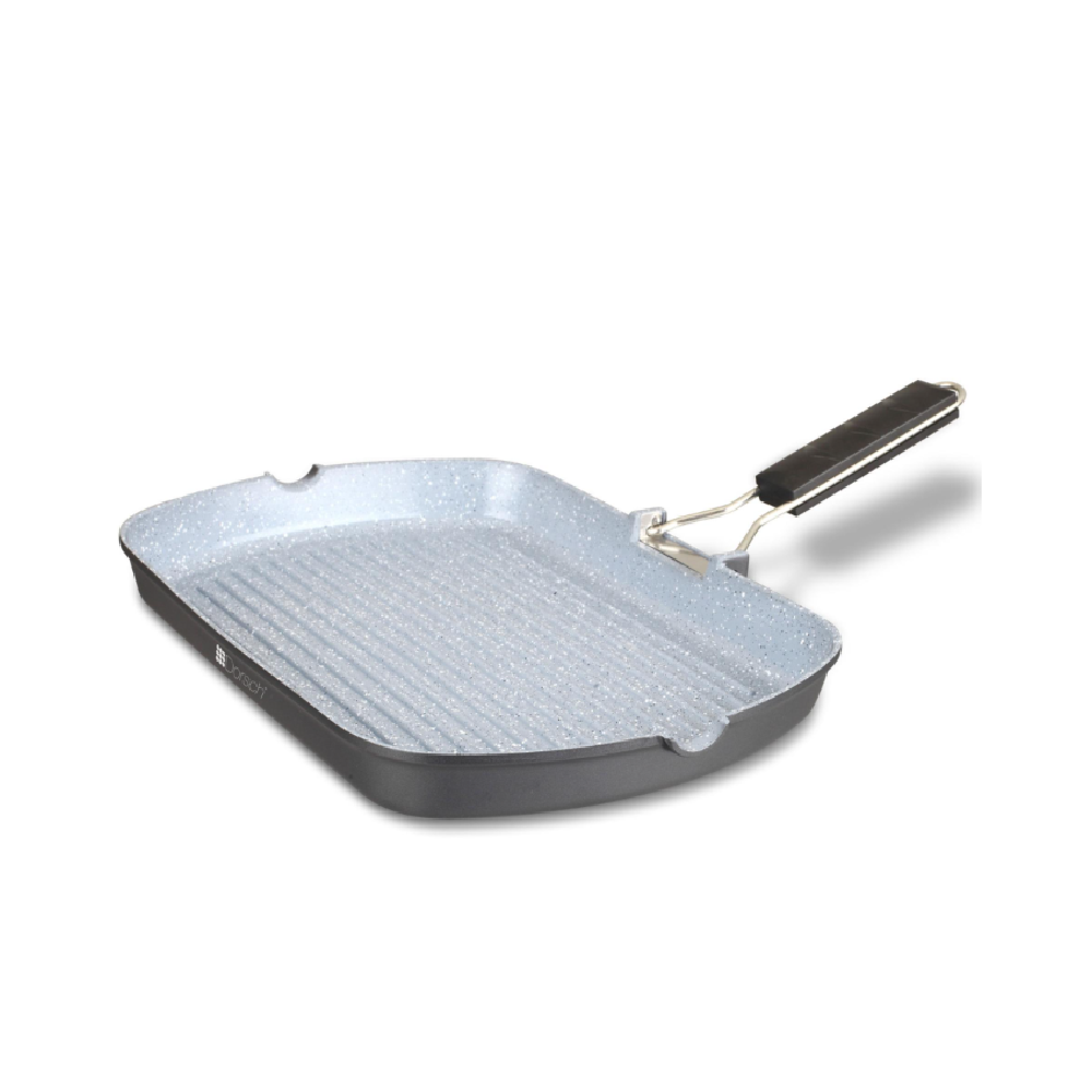 Dorsch Dorsch Non-Stick Grill Pan with Foldable Handle - 34 cm | DH-05591 - Home & Kitchen - Lebanon