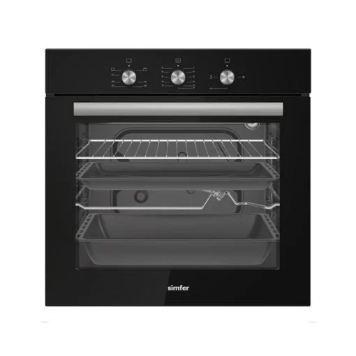 Simfer Simfer B6102.TGRSP Built-in Gas Oven Black | MFA1-6102TGRSP - Home & Kitchen - Lebanon