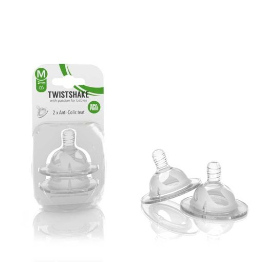 Twistshake Twistshake Anticolic 2x Teats - M Size (2+m) | TWI78020 - Home & Kitchen - Lebanon