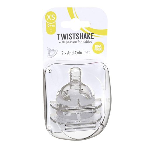 Twistshake Twistshake Anticolic 2x Teats - XS Size (0+m) | TWI78081 - Home & Kitchen - Lebanon