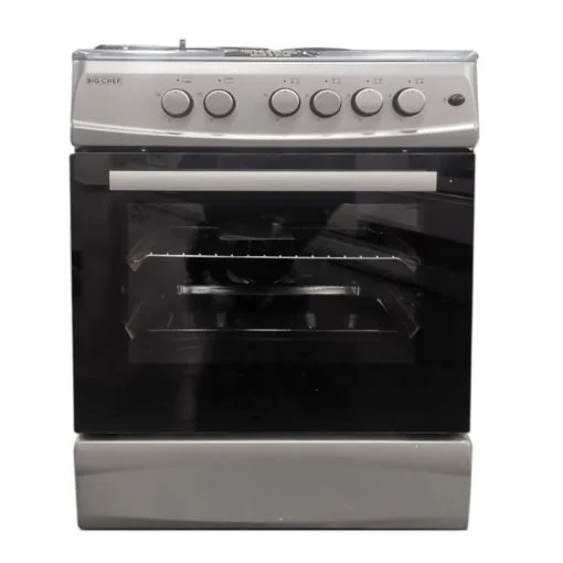 Big Chef Big Chef Gas Cooker 60×60 cm - Silver | BIGWCOKT6402G2 - Home & Kitchen - Lebanon