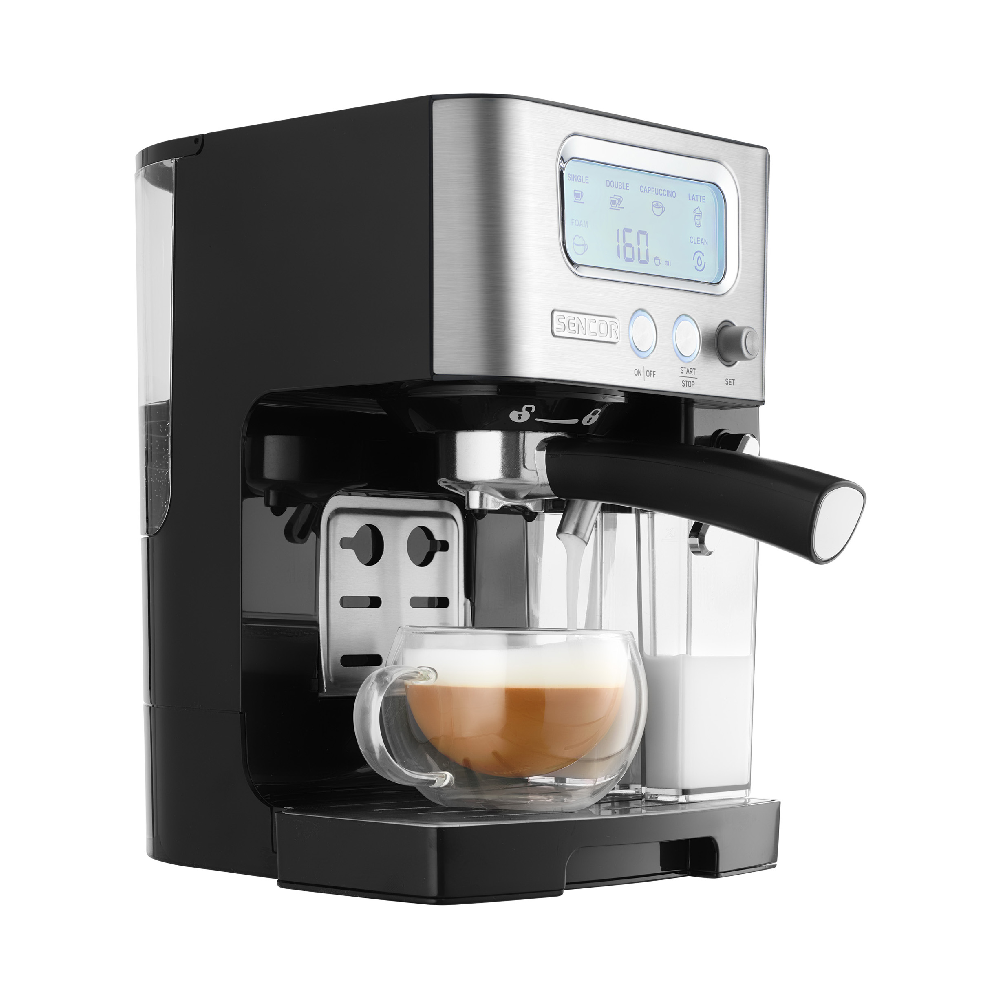 Sencor Sencor Stainless Steel Espresso Machine with Cappuccino Function - 15-Bar Pump | SES4090SS - Home & Kitchen - Lebanon
