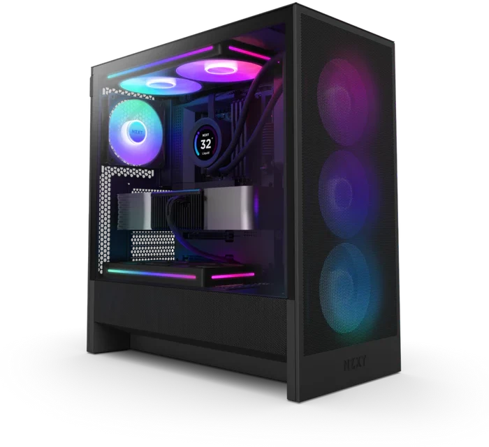 NZXT NZXT H5 Flow RGB Edition Black Compact Mid-tower Airflow Case | CC-H52FB-R1 - Computers & Tech - Lebanon