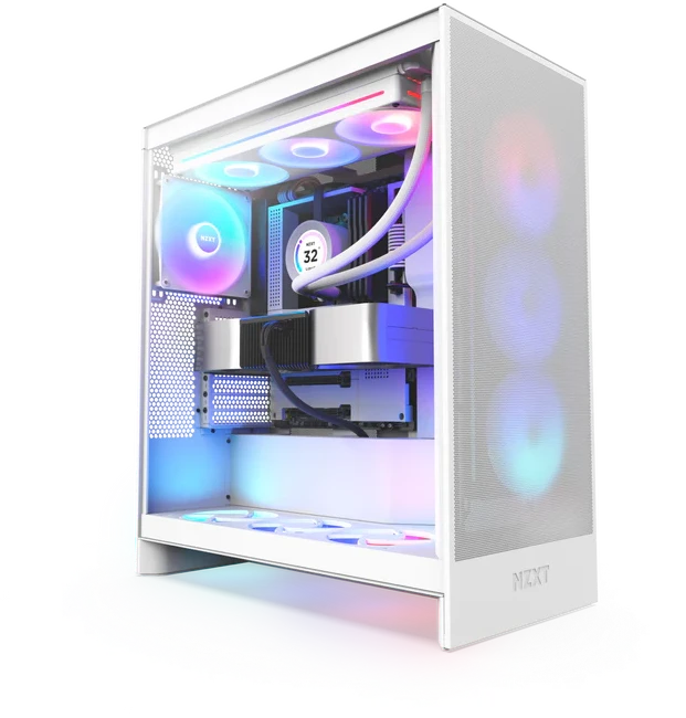 NZXT NZXT H7 Flow RGB Edition White Mid-Tower Airflow Case | CM-H72FW-R1 - Computers & Tech - Lebanon