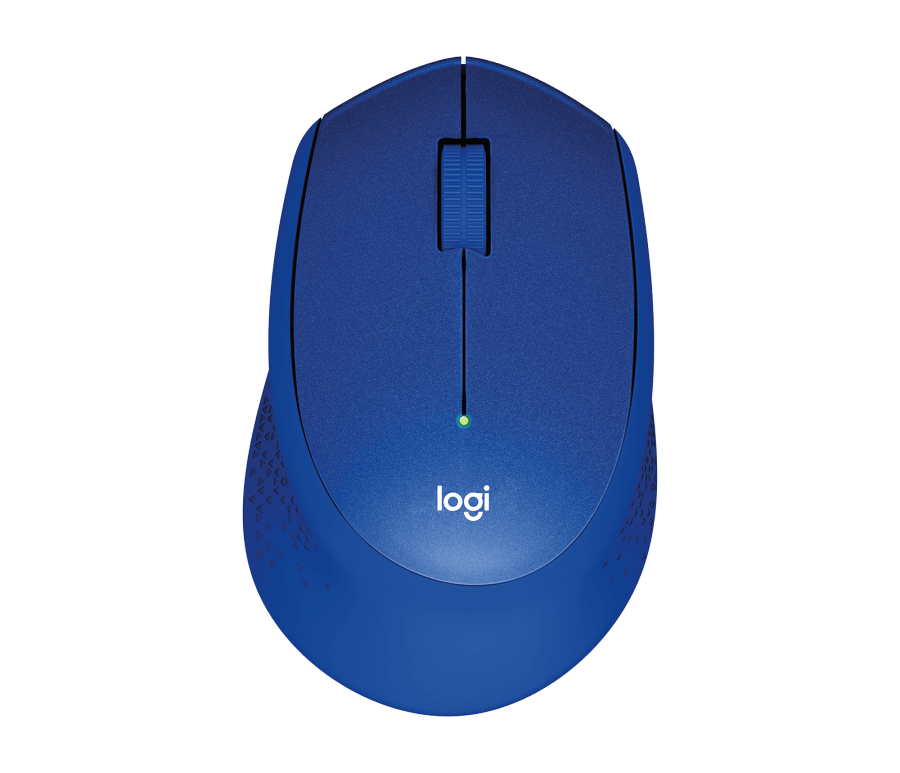 Logitech Logitech M330 Silent Plus Wireless Mouse – Enjoy Same Click Feel with 90% Less Click Noise, 2 Year Battery Life, Ergonomic Right-Hand Shape for Computers and Laptops, USB Unifying Receiver, Blue - Computers & Tech - Lebanon