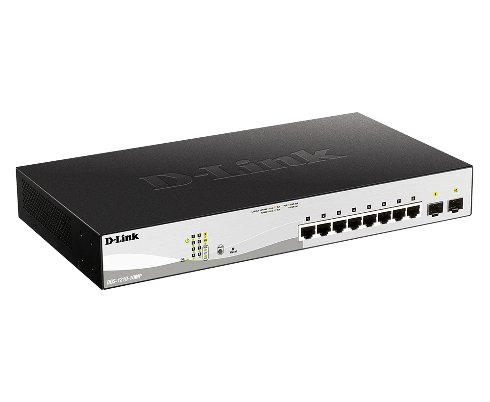 D-Link D-Link Managed PoE Switch 10 Port 8 PoE 2 SFP Combo | DGS-1210-10P - Networking - Lebanon