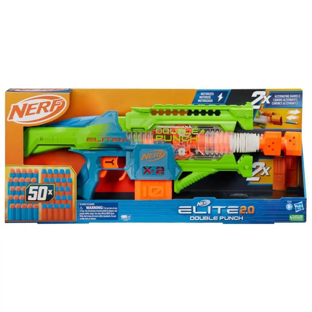 Nerf Nerf Elite 2.0 Double Punch Dart Blaster | HBNRF6363 - Toys & Games - Lebanon