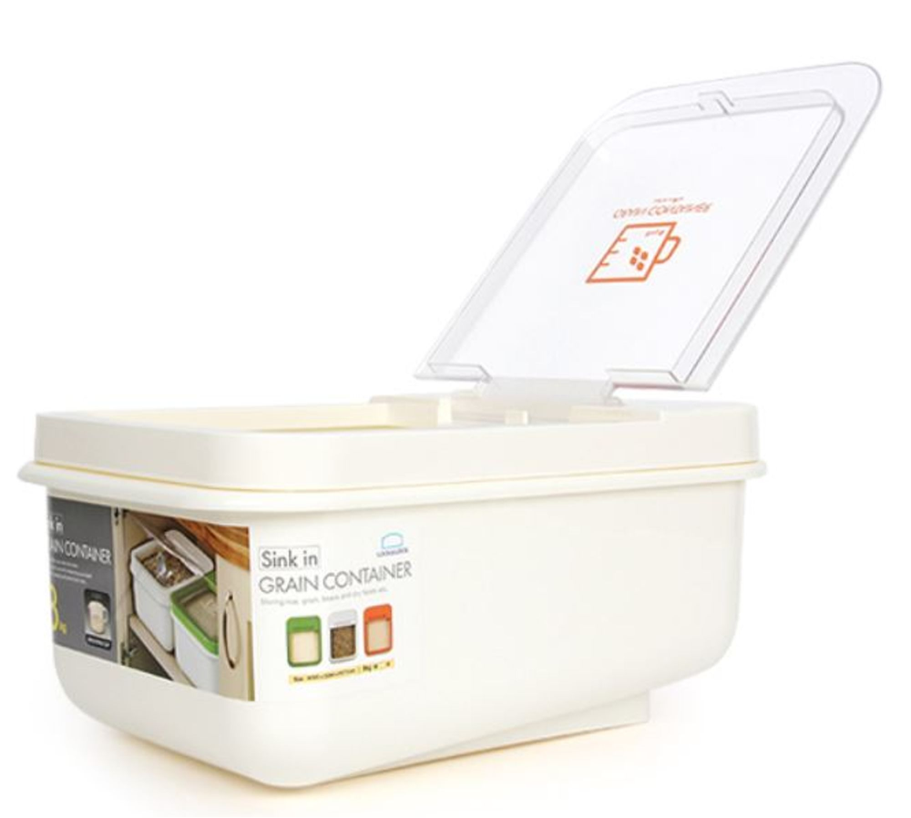 LocknLock LocknLock Grain Container 8kg (10L) - White | LLHPL530W - Home & Kitchen - Lebanon