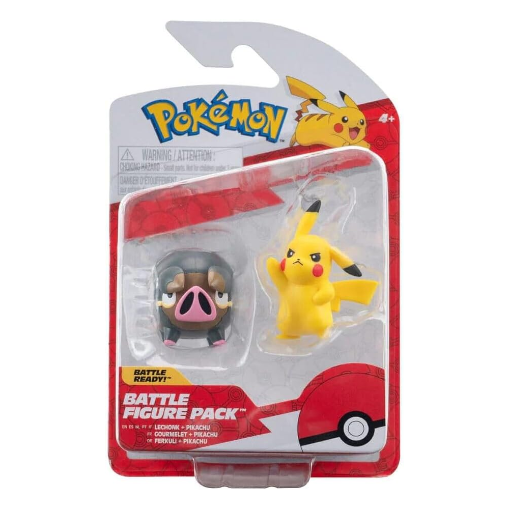 Pokemon Pokemon 5cm Battle Figure- Pikachu & Ferkuli | PW3566 - Toys & Games - Lebanon