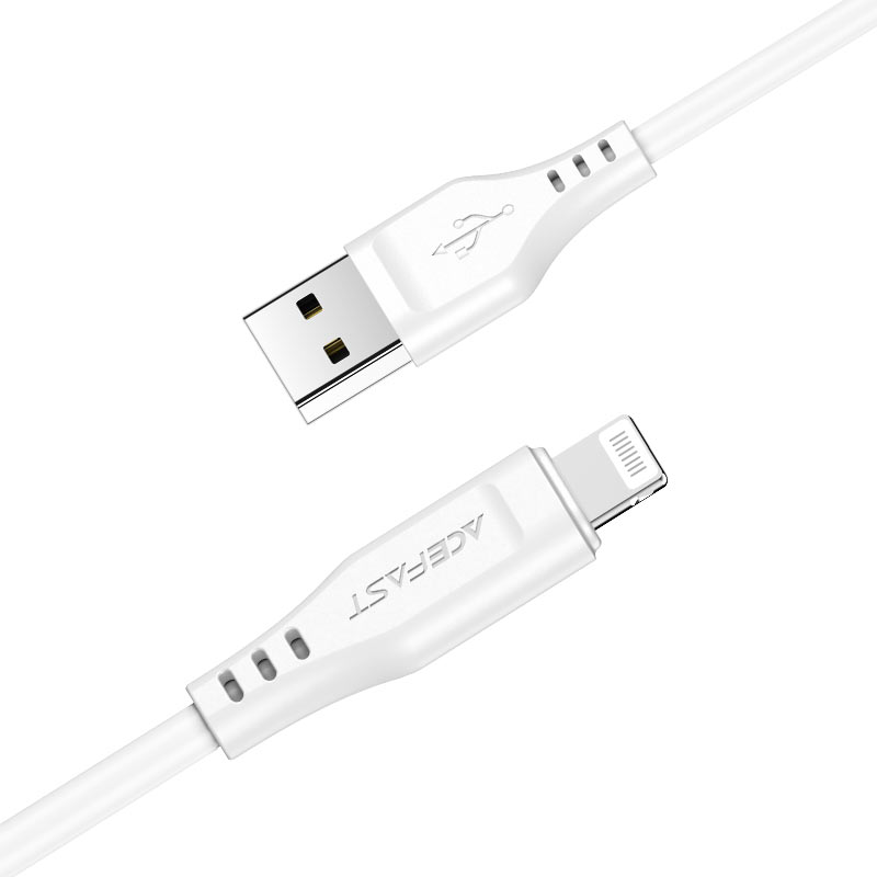 Acefast ACEFAST C3-02 USB to Lightning TPE Charging Data Cable - Fast Charging - 1.2m Length - White | ACEF-C3-02 - Computers & Tech - Lebanon