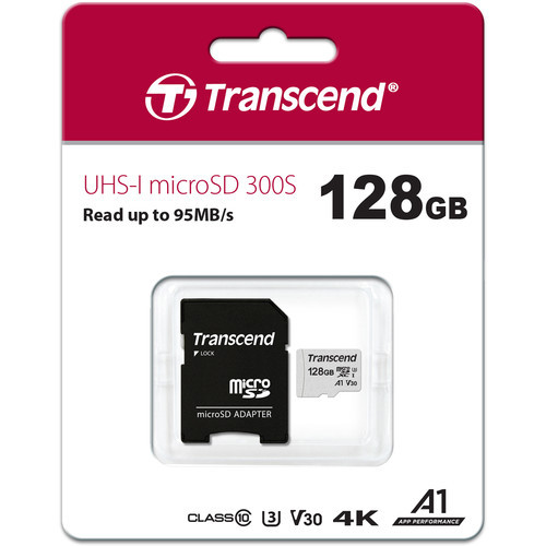 Transcend Transcend 128GB UHS-I MicroSD With Adapter | TS128GUSD300S-A - Computers & Tech - Lebanon
