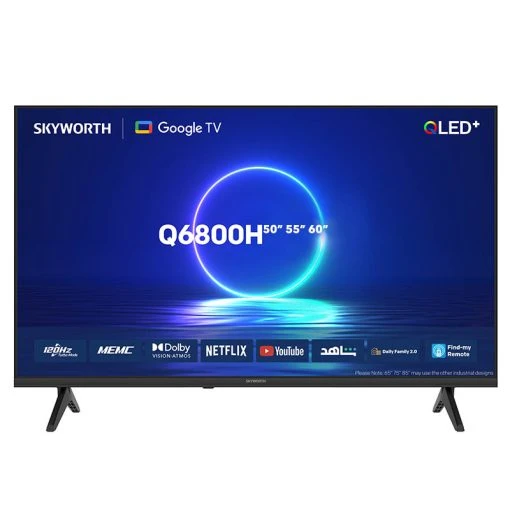 Skyworth 50Q6800H 50" QLED 4K UHD Smart TV – HDR10, Dolby Audio, Wi-Fi, HDMI, USB | 50Q6800H