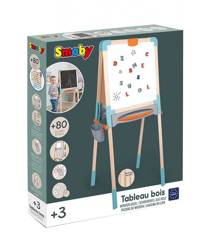 Smoby Smoby 2-Sided Wooden Easel with Accessories | 410401 - Toys & Games - Lebanon