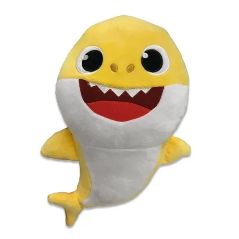 Baby Shark Yellow Plush Toy 30 cm - Soft Stuffed Figure, Kids Singing Character | 113 - Toys & Games - Lebanon